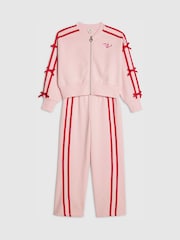 River Island Pink Bow Top & Joggers Set - Image 2 of 5