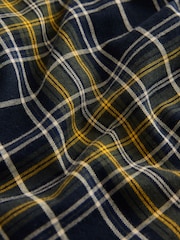 Navy/Yellow Check Long Sleeve Check Shirt (3-16yrs) - Image 6 of 6