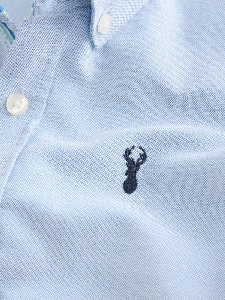 Blue Single Premium Oxford Shirt (3-17yrs) - Image 4 of 4
