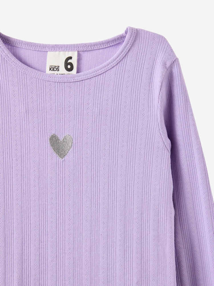 Cotton On Purple Jade Crew Top - Image 3 of 3 Cotton On Purple Jade Crew Top - Image 3 of 3