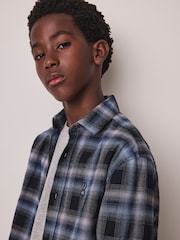 Blue Check Long Sleeve Check Shirt (3-16yrs) - Image 4 of 4