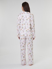 Loungeable White Easter Bunny Printed Jersey Long Sleeve and Trouser Set - Image 3 of 5