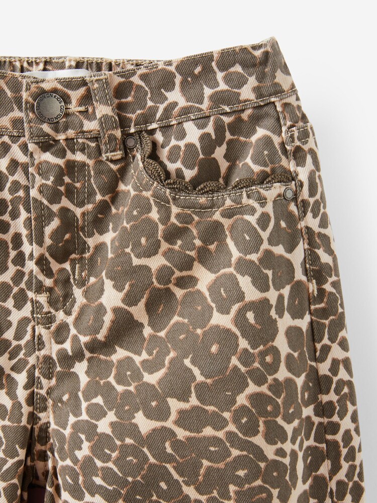 Cotton On Animal Embellished Super Wide Denim Jeans - Image 3 of 3 Cotton On Animal Embellished Super Wide Denim Jeans - Image 3 of 3