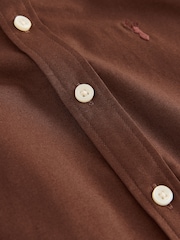 Chocolate Brown Logo Short Sleeve Cotton Rich Oxford Shirt (3-16yrs) - Image 3 of 4