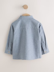 Blue Bear Long Sleeve Melange Brushed Character Shirt (3mths-7yrs) - Image 2 of 4