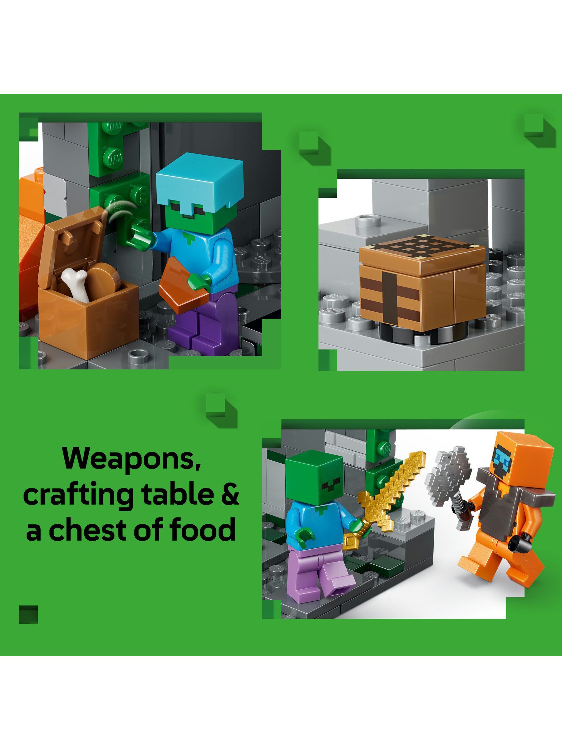 Cumpără LEGO Minecraft Zombie Dungeon Building Toy 21587 from Next