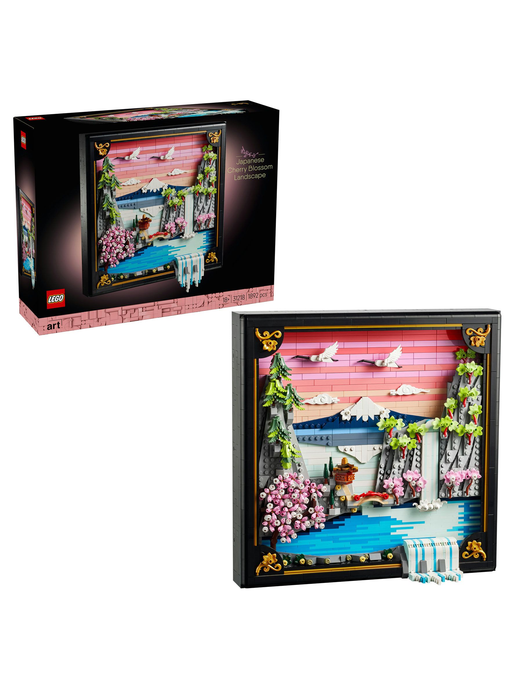 Lego Unisex Black Art Japanese Cherry Blossom Landscape Wall Art 31218 - Image 15