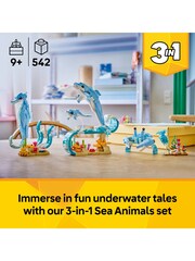 Lego Creator 3in1 Sea Animals Beautiful Dolphins Toy 31385 - Image 3 of 9