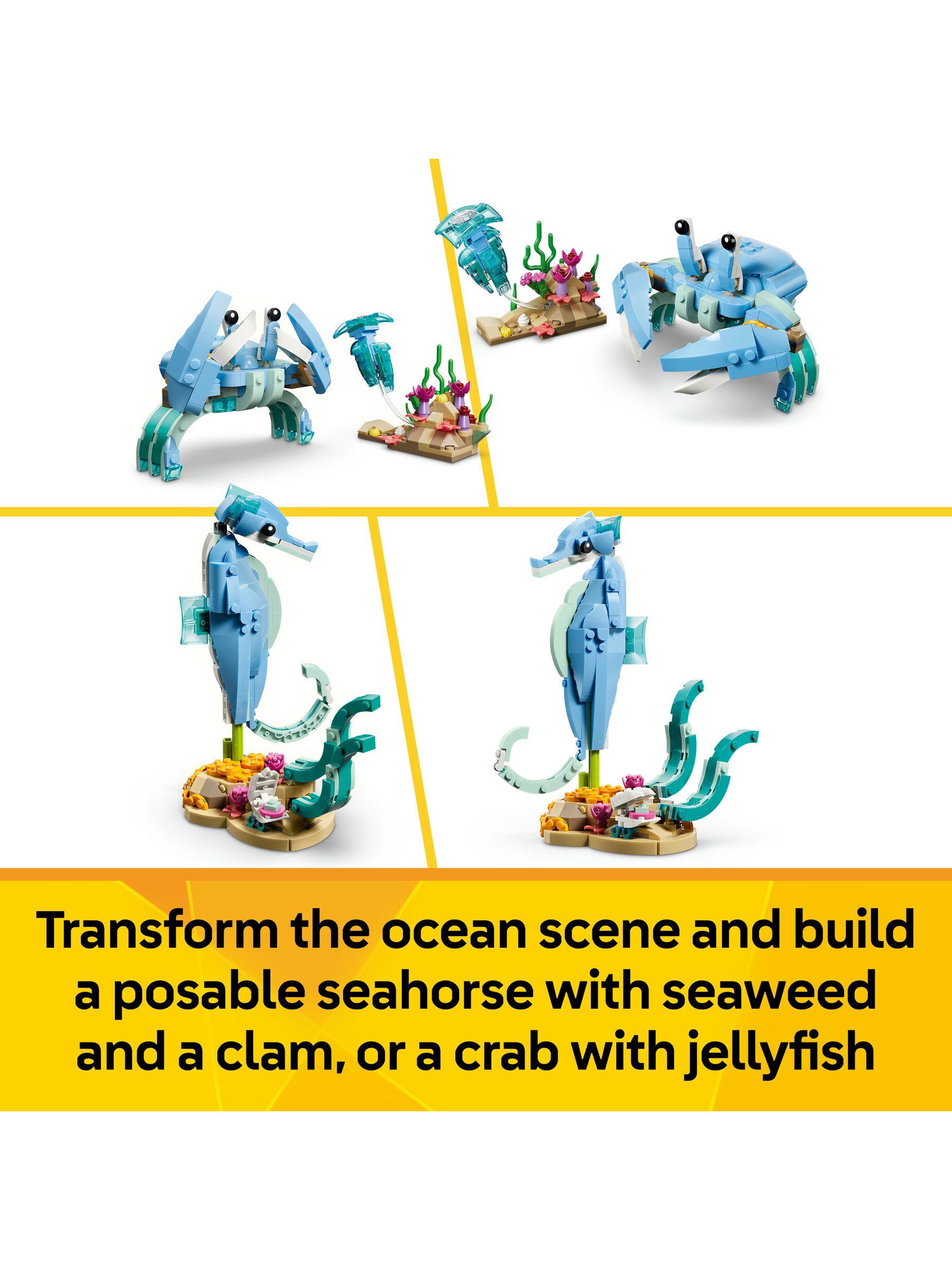 Buy LEGO Creator 3in1 Sea Animals Beautiful Dolphins Toy 31385