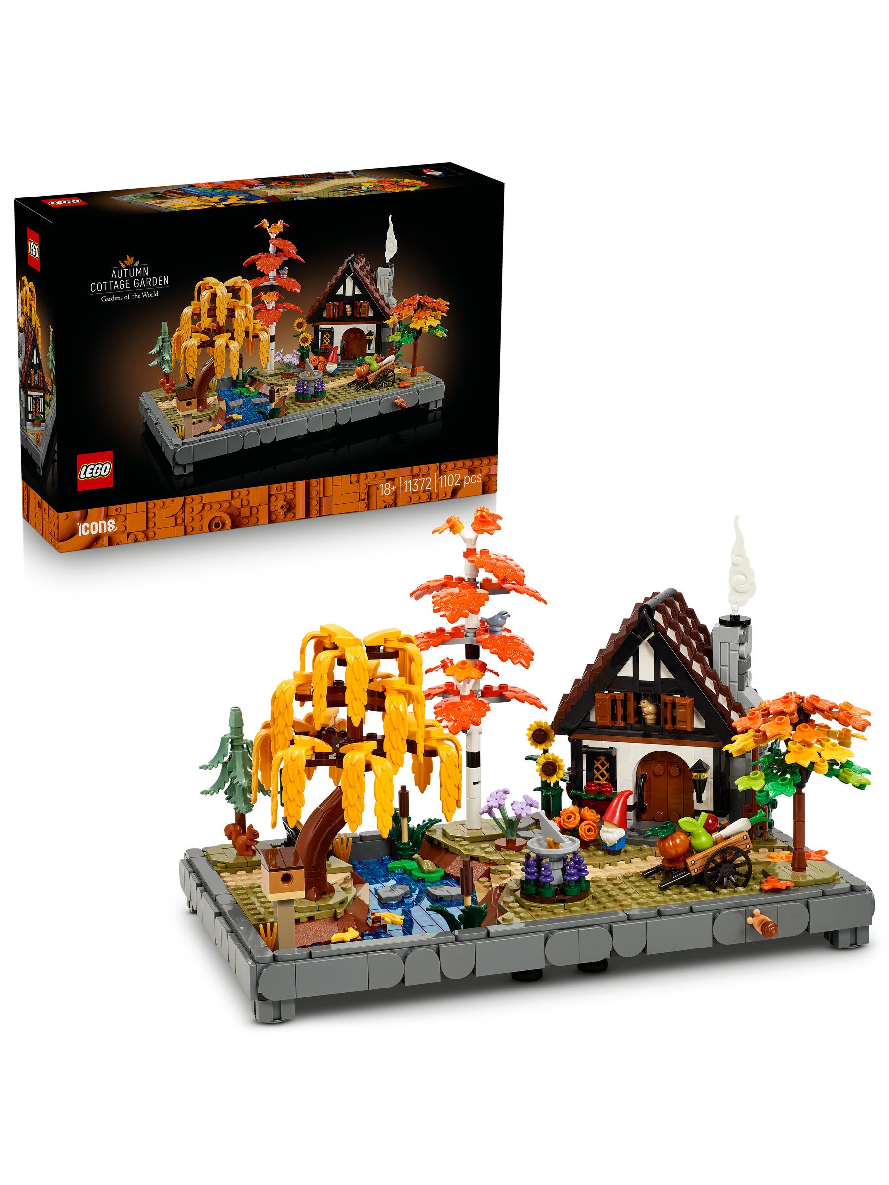 koge.house on the hill 上下セット Buy LEGO Icons Autumn Cottage Garden Model Kit for Adults 11372