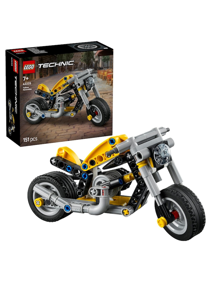 Lego Technic Yellow Motorbike Toy Model Kit 42225 - Image 1 of 8