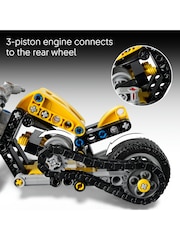 Lego Technic Yellow Motorbike Toy Model Kit 42225 - Image 5 of 8