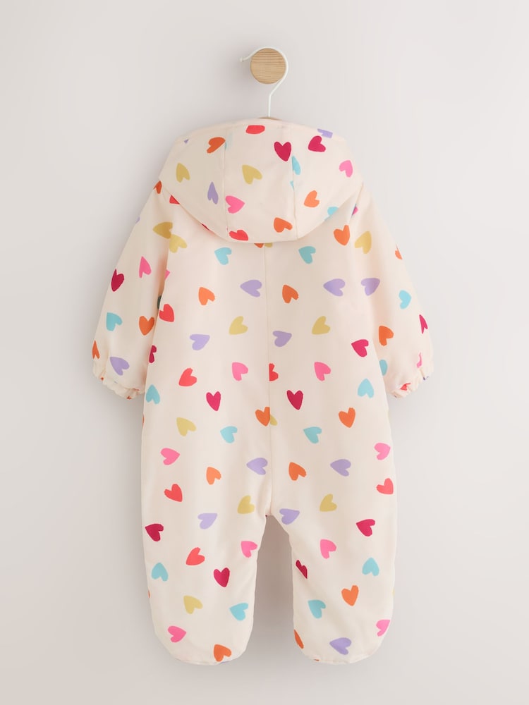 Multi Coloured Heart All Over Printed Hooded Baby All-In-One (0mths-2yrs) - Image 2 of 7 Multi Coloured Heart All Over Printed Hooded Baby All-In-One (0mths-2yrs) - Image 2 of 7