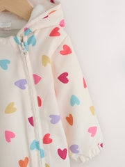 Multi Coloured Heart All Over Printed Hooded Baby All-In-One (0mths-2yrs) - Image 3 of 7