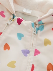 Multi Coloured Heart All Over Printed Hooded Baby All-In-One (0mths-2yrs) - Image 4 of 7