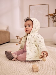 Ecru Floral Crinkle Popper Through Baby Jacket (0mths-2yrs) - Image 1 of 10