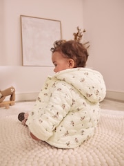 Ecru Floral Crinkle Popper Through Baby Jacket (0mths-2yrs) - Image 2 of 10