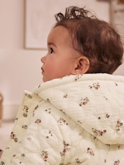 Ecru Floral Crinkle Popper Through Baby Jacket (0mths-2yrs) - Image 4 of 10