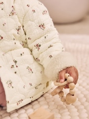 Ecru Floral Crinkle Popper Through Baby Jacket (0mths-2yrs) - Image 5 of 10