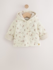 Ecru Floral Crinkle Popper Through Baby Jacket (0mths-2yrs) - Image 6 of 10