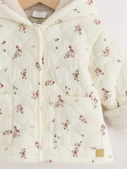 Ecru Floral Crinkle Popper Through Baby Jacket (0mths-2yrs) - Image 8 of 10