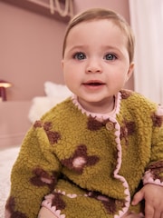 Citrine Floral Borg Button Through - Baby Jacket (0mths-2yrs) - Larawan 3 ng 12