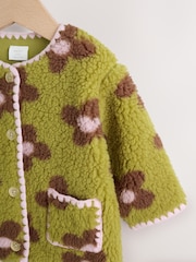 Citrine Floral Borg Button Through - Baby Jacket (0mths-2yrs) - Larawan 7 ng 12