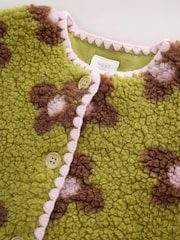 Citrine Floral Borg Button Through - Baby Jacket (0mths-2yrs) - Larawan 8 ng 12