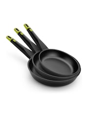 BRA Set of 3 Black Foodie Frying Pans - Image 1 of 4
