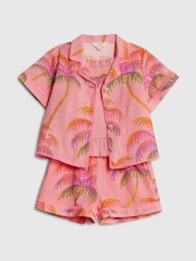 River Island Palma Çaplı 3 Parçalı Şort Dəsti - 4şəkildən 3 şəkil