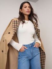 Nobodys Child White Crochet Cuff FG Top - Image 1 of 5