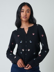 Nobodys Child Black Embroidered Ditsy Cardigan - Image 2 of 4
