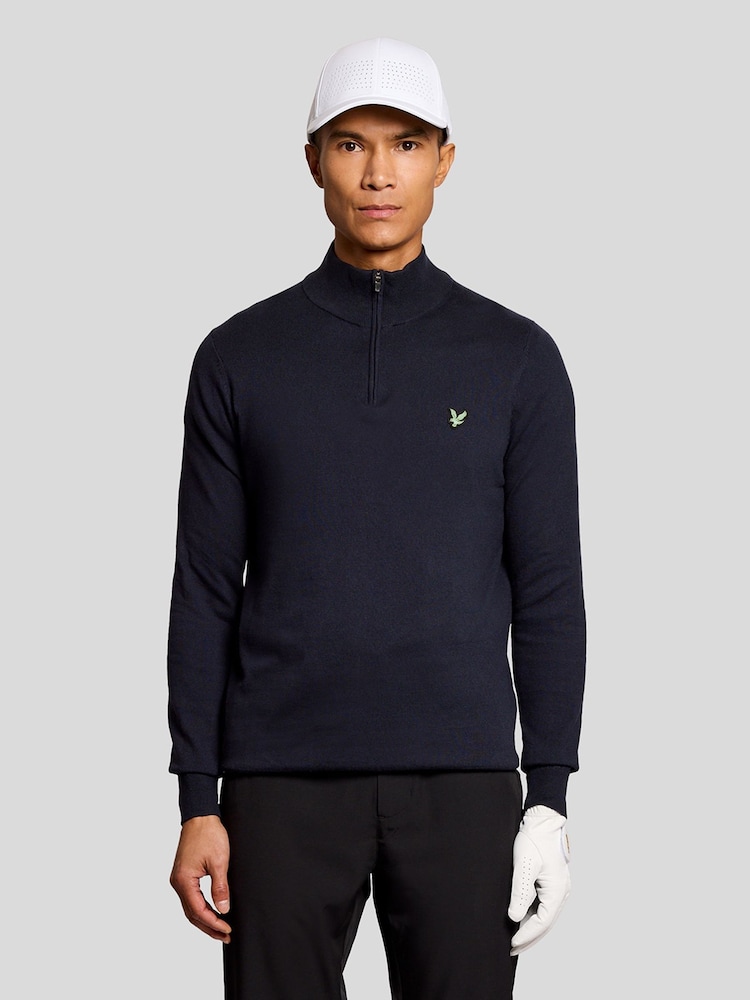 Lyle & Scott Golf Polyblend Πουλόβερ με φερμουάρ στο τέταρτο - Εικόνα 1 από 6