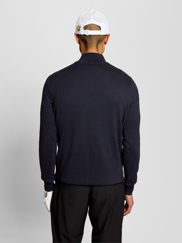 Lyle & Scott Golf Polyblend Πουλόβερ με φερμουάρ στο τέταρτο - Εικόνα 2 από 6