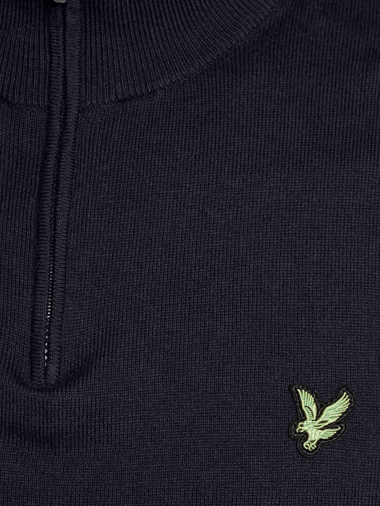 Lyle & Scott Golf Polyblend Πουλόβερ με φερμουάρ στο τέταρτο - Εικόνα 6 από 6