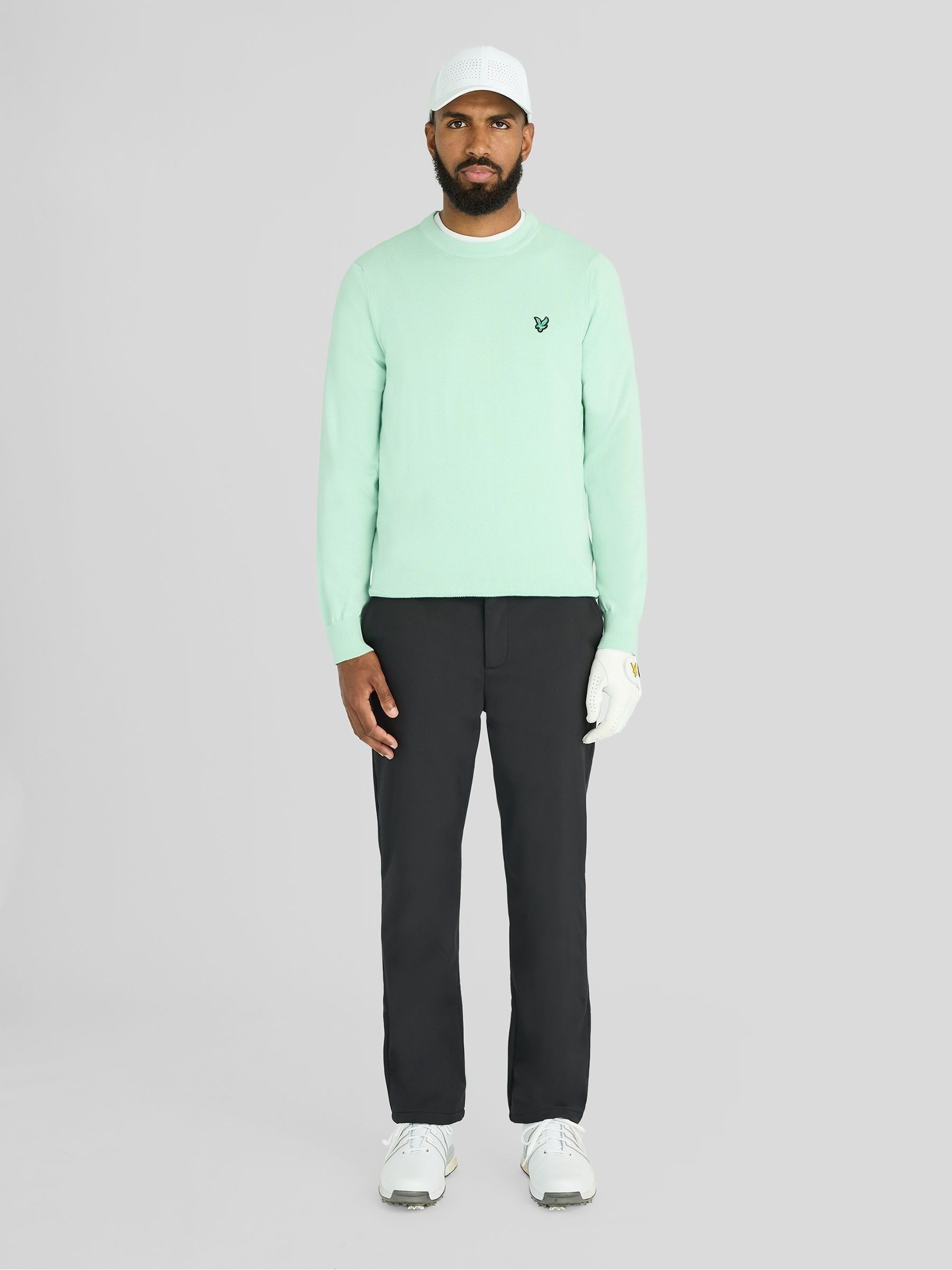 Buy Lyle & Scott Green Golf Polyblend Crew Neck Pullover Jumper