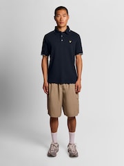 Lyle & Scott Blue Golf Polyblend Quarter Zip Jumper - Image 3 of 6
