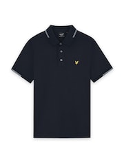 Lyle & Scott Blue Golf Polyblend Quarter Zip Jumper - Image 5 of 6