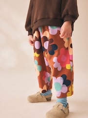 Brown Flower Barrel Leg Trousers (3mths-7yrs) - Image 2 of 8