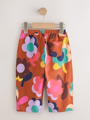 Brown Flower Barrel Leg Trousers (3mths-7yrs) - Image 6 of 8