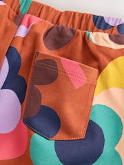 Brown Flower Barrel Leg Trousers (3mths-7yrs) - Image 7 of 8
