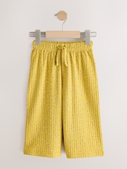 Green Ditsy Floral Textured Wide Leg Trousers (3mths-7yrs) - Image 5 of 8