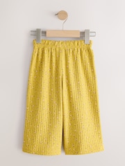 Green Ditsy Floral Textured Wide Leg Trousers (3mths-7yrs) - Image 6 of 8