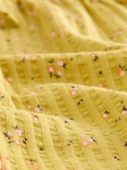Green Ditsy Floral Textured Wide Leg Trousers (3mths-7yrs) - Image 7 of 8