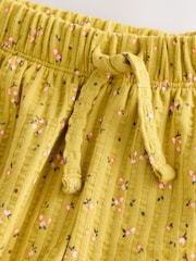Green Ditsy Floral Textured Wide Leg Trousers (3mths-7yrs) - Image 8 of 8