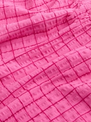 Pink Check Textured Wide Leg Trousers (3mths-7yrs) - Image 7 of 8