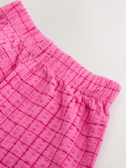 Pink Check Textured Wide Leg Trousers (3mths-7yrs) - Image 8 of 8