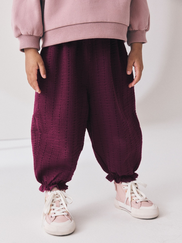 Purple Textured Bloomer Trousers (3mths-7yrs) - Image 1 of 8