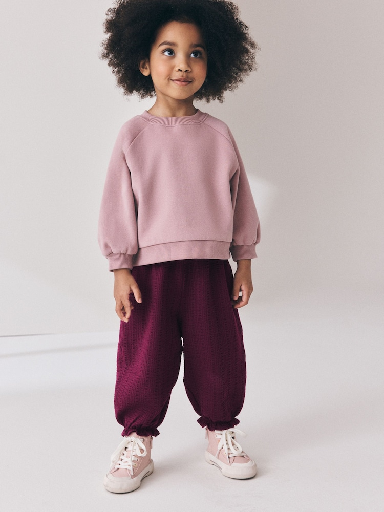 Purple Textured Bloomer Trousers (3mths-7yrs) - Image 2 of 8