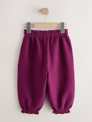 Purple Textured Bloomer Trousers (3mths-7yrs) - Image 6 of 8